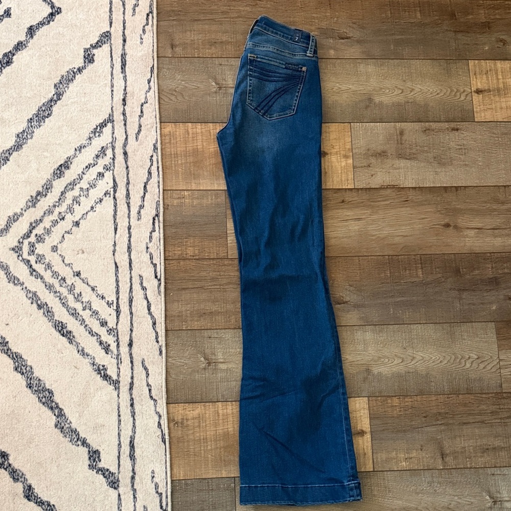 7 For All Mankind Dark Blue Flare Jeans